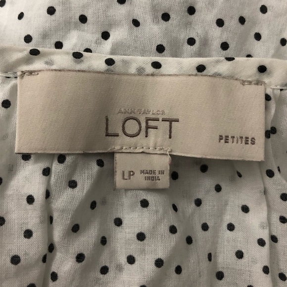 Ann Taylor LOFT | Polka Dot Button Down Shirt - Picture 6 of 7